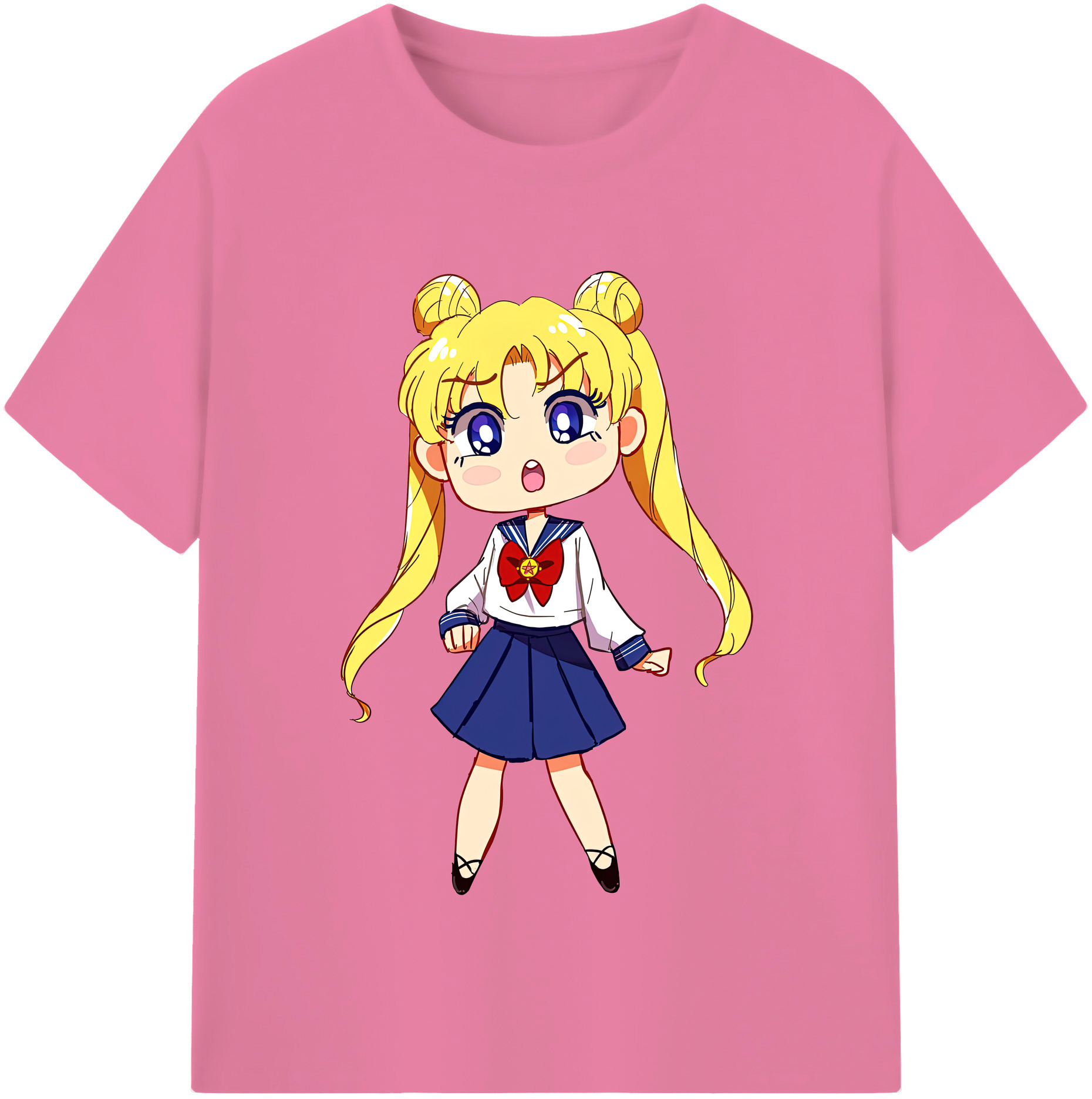 （画像用） 美少女戦士セーラームーン 愛野 美奈子 あいの みなこ Sailor Moon Aino Minako 綿100％半袖Tシャツ（フロントプリント）